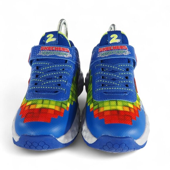 Skechers Mega Craft 2.0 Colorful Sneakers Youth 1 Blue Multicolor 402204L - Picture 3 of 11